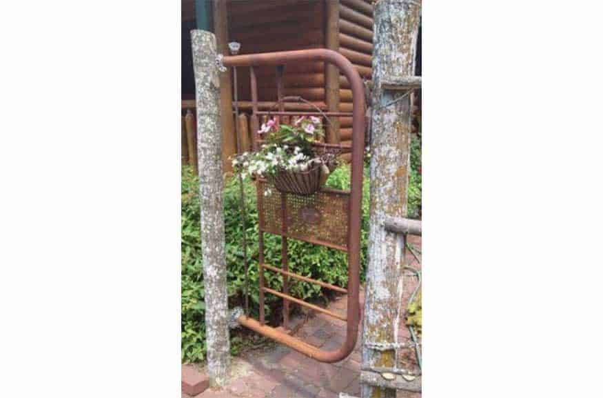Old, vintage garden gate for wall decor
