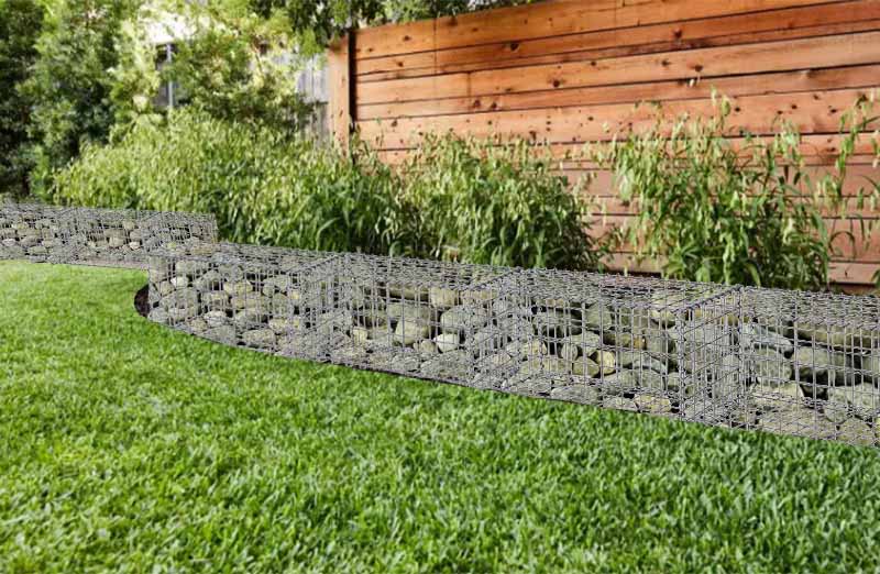 Adding a gabion wall to a garden
