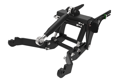 Three point hitch without frame